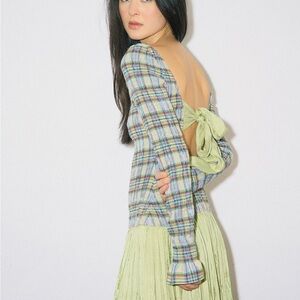 Ohsevendays McKenzie Long Sleeve Midi Dress